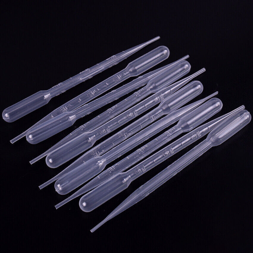 1/2/5/10/0.2/0.5ML Graduated Pipettes Disposable Pasteur Plastic Eye Dropper New
