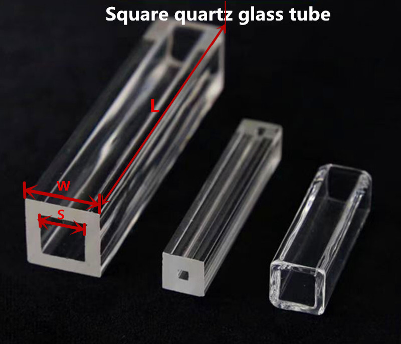 Quartz Glass Square Tube Capillary Pipe for Laboratory Use,Can Be Customized