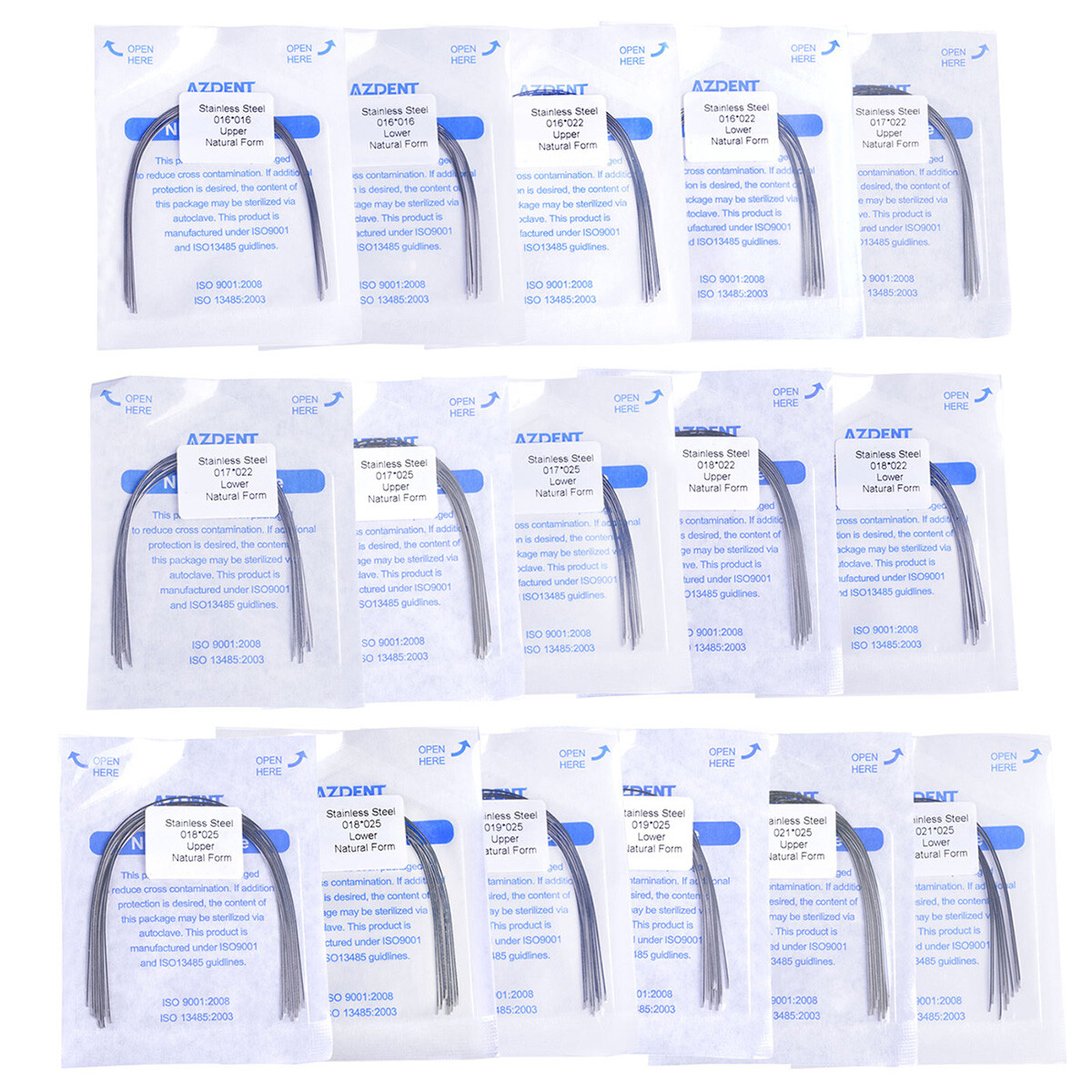 10pcs/pack AZDENT Dental Orthodontic Stainless steel Arch Wire (rectangular)