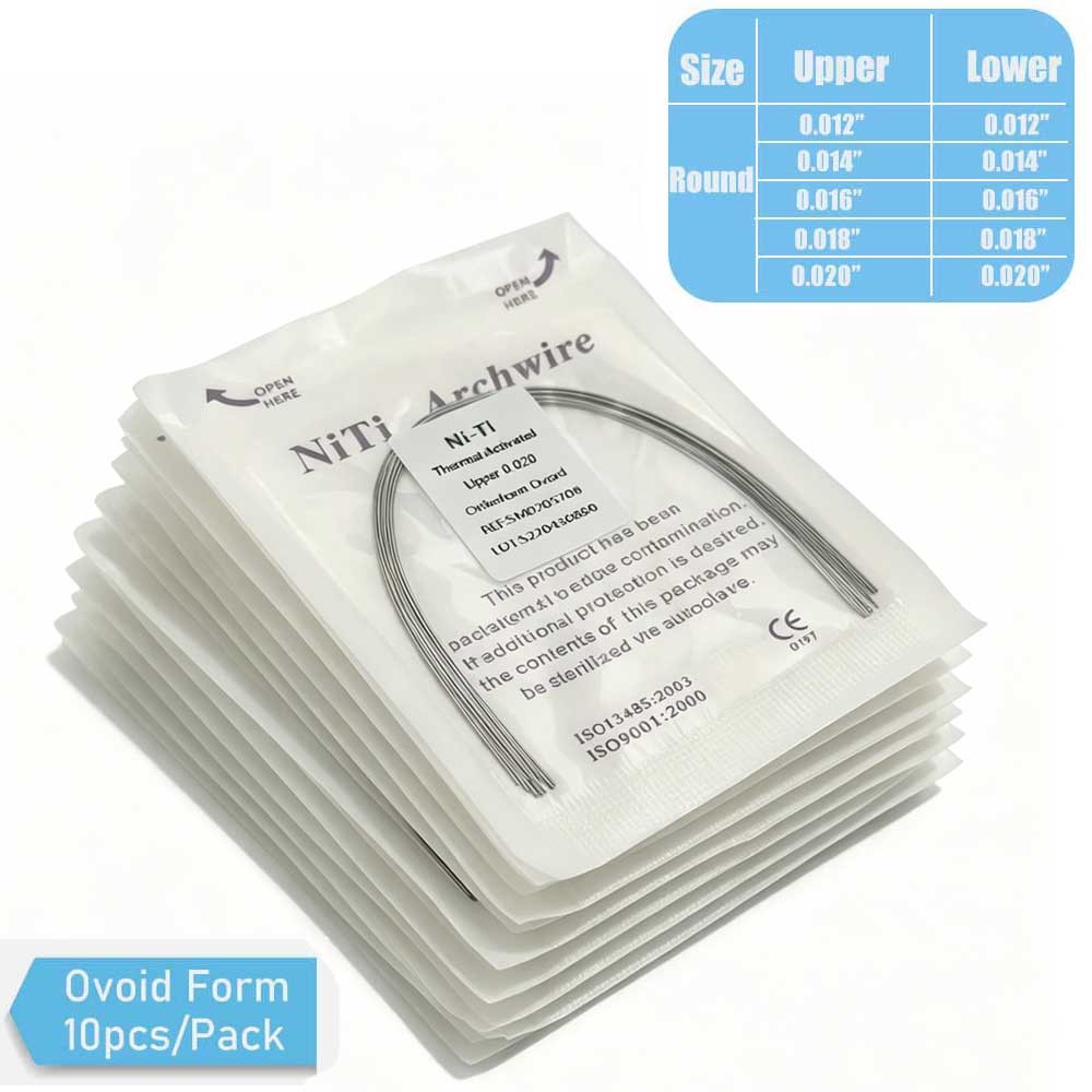 10packs Dental Orthodontic Round Arch Wire Bracket Braces Various Materials