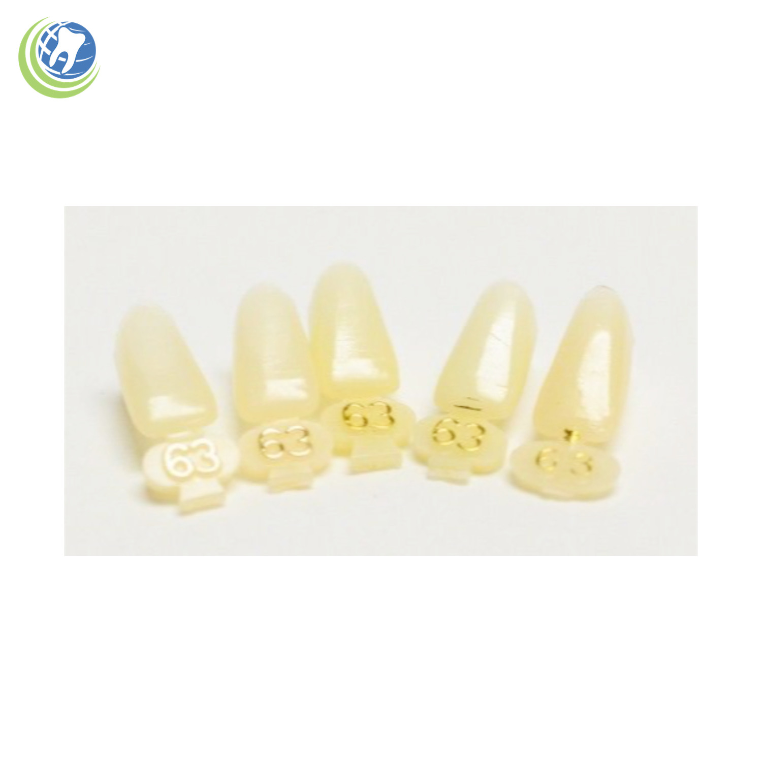 DENTAL POLYCARBONATE TEMPORARY CROWNS #63 (LAL) LOWER ANTERIOR LONG 5/PACK