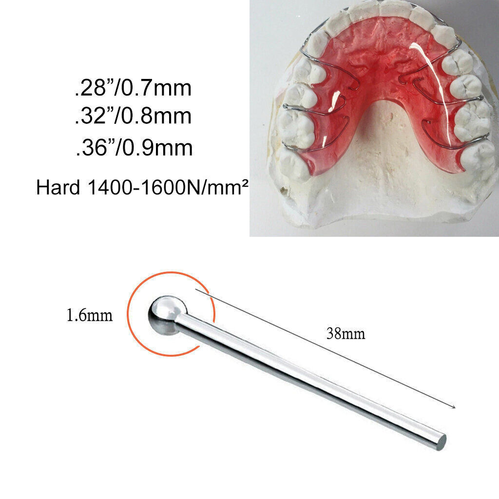 Dental Orthodontic Ball Retainer Clasps 0.7mm/0.8mm/0.9mm Fixed Position Correct