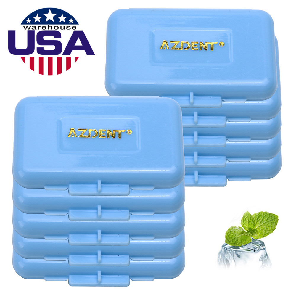 50 Box Dental Orthodontic Wax for Brackets Braces Gum Irritation Mint Scent Blue