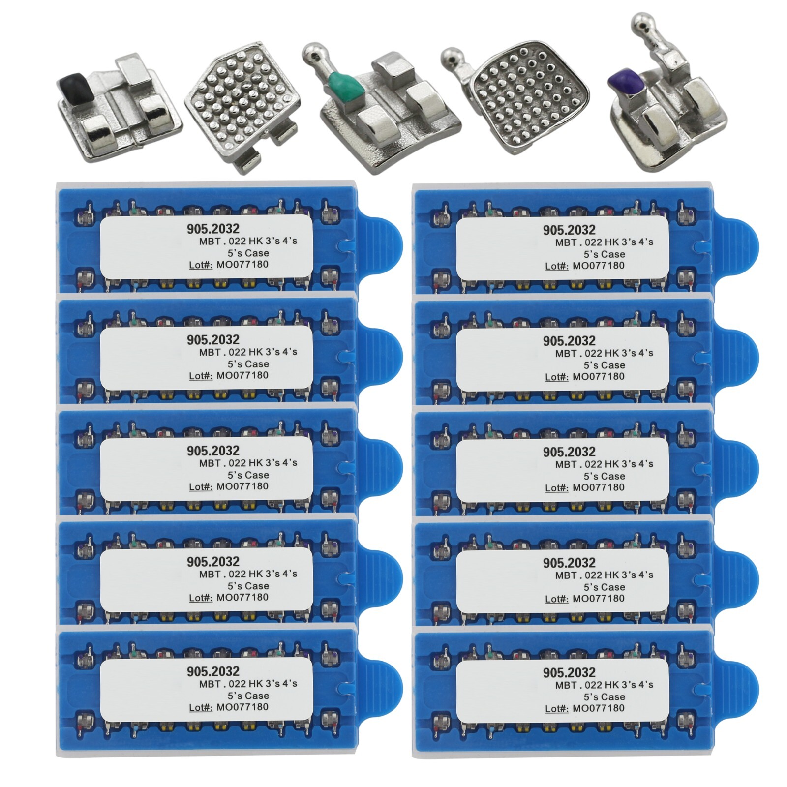 50 Kits Orthodontic Brackets Dental Braces Metal MIM Mini MBT 022 345 Hooks OC