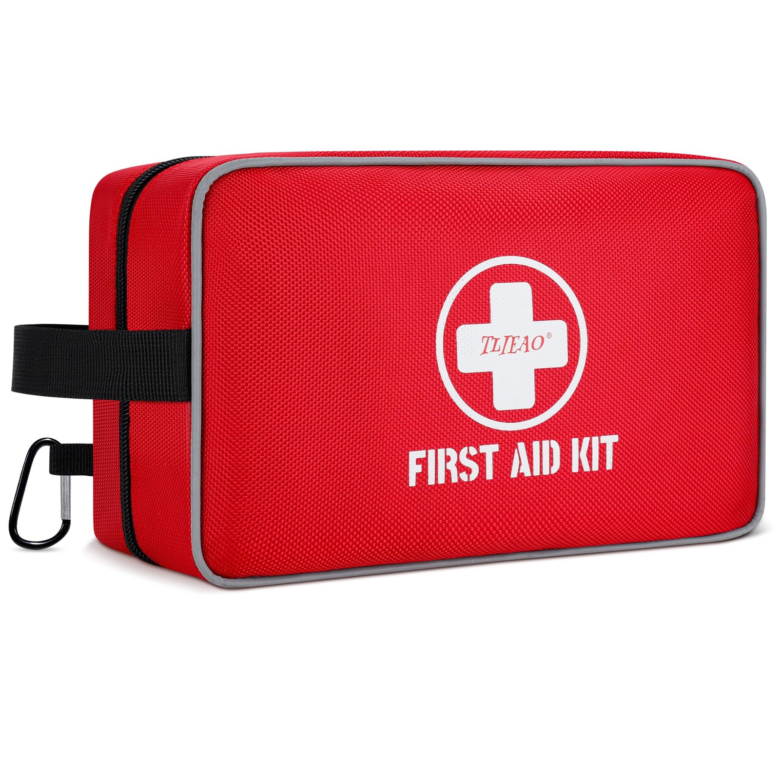 330 Piece First Aid Kit, Premium Waterproof Compact Trauma Medium, Red