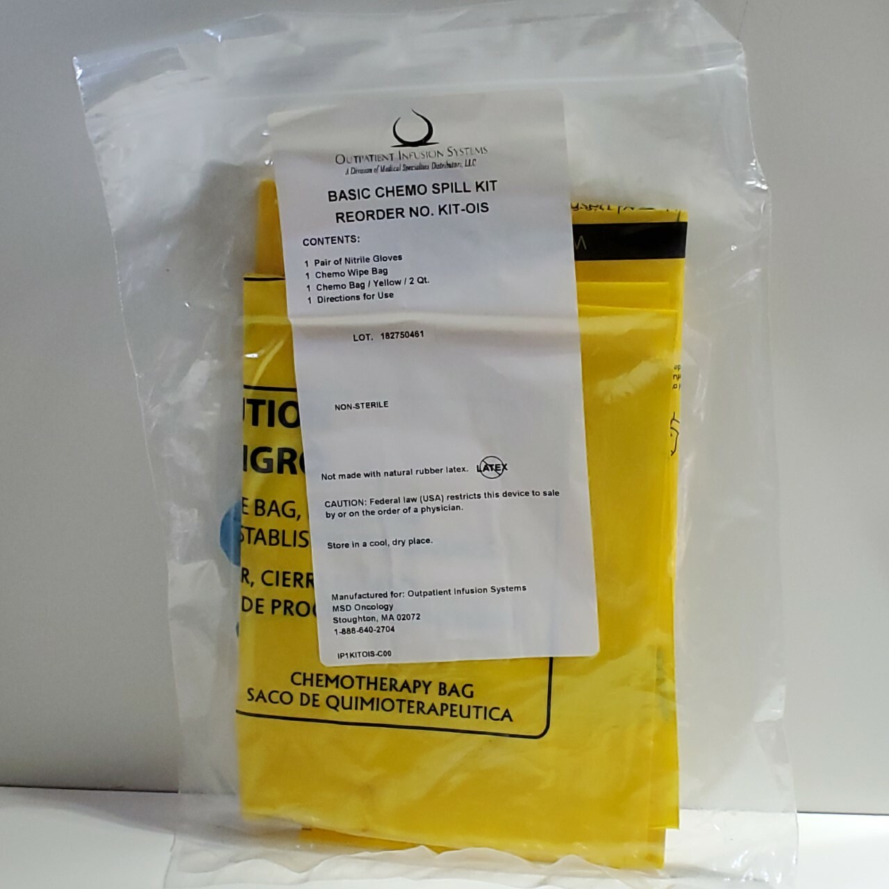 Basic Chemo Spill Kit by Outpatient Infusion Systems KIT-OIS Brand New