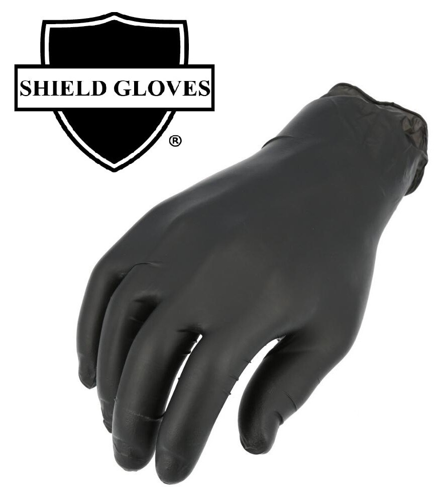 Medium 6 MIL Black Nitrile Powder Free Disposable Full Texture Gloves 72000 Pcs