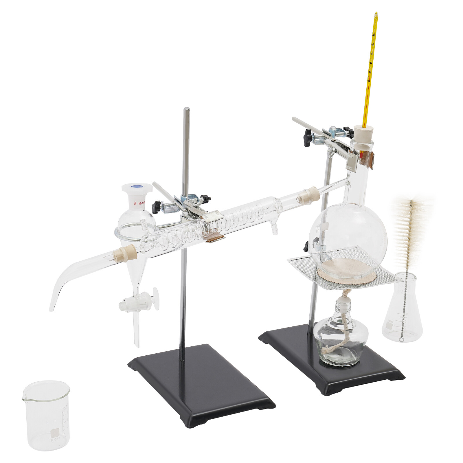 500ml Essential Oil Distillation Kit Lab Apparatus Distillation Glassware Set
