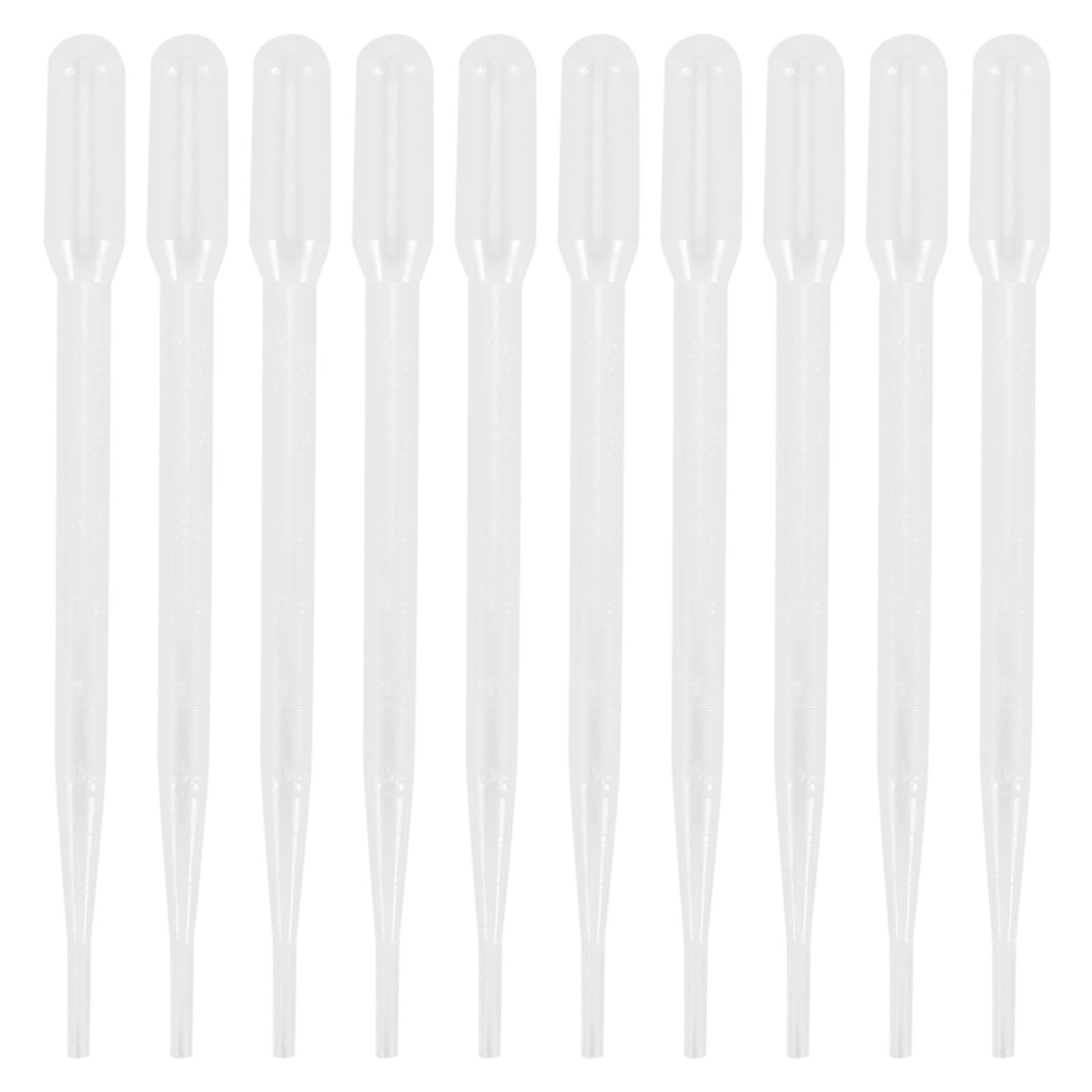 10pcs 3ML Disposable Plastic Eye Dropper Set Transfer Graduated Pipettes S4C4