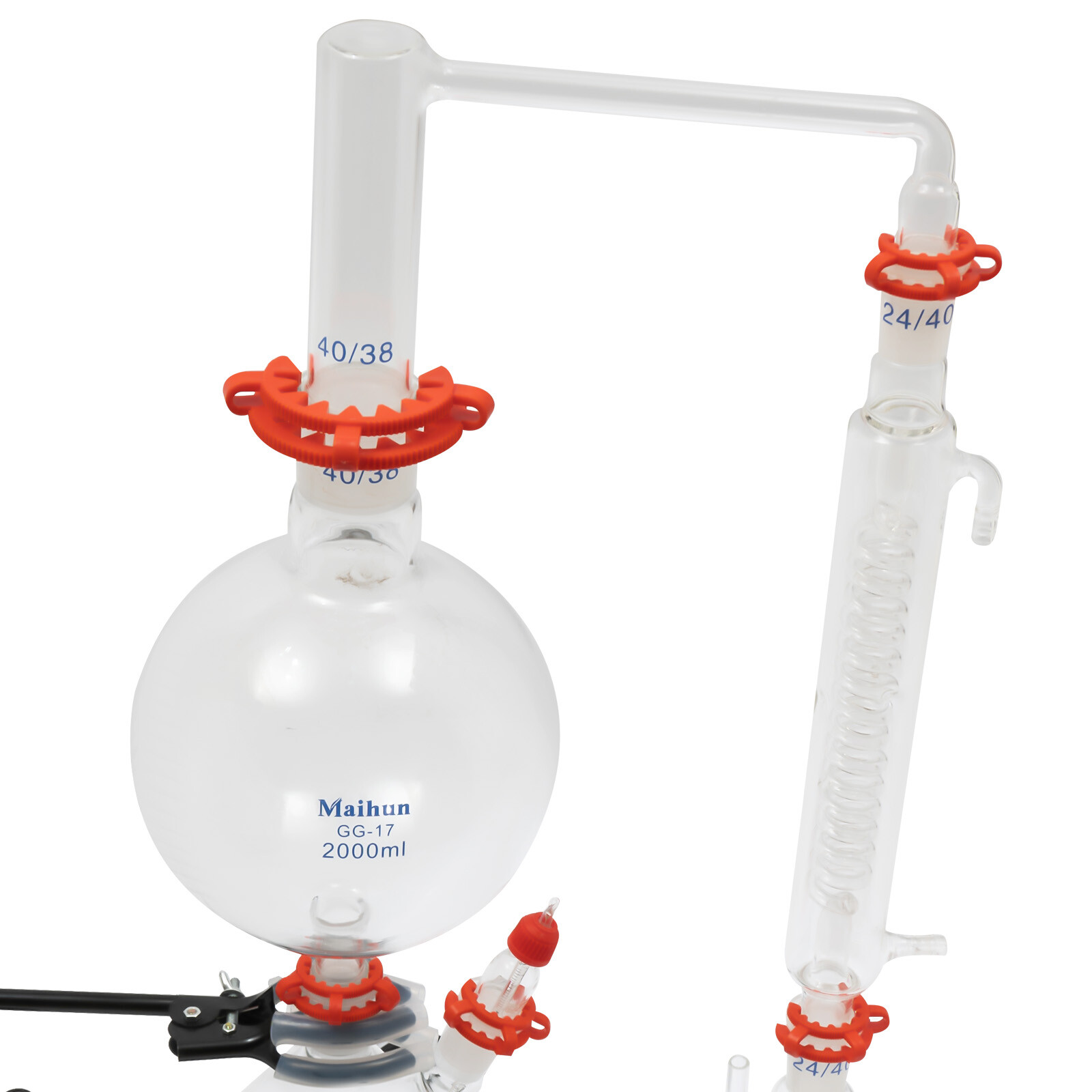 2000ml Essential Oil Steam Distillation Apparatus Kit Water Distiller Purifier