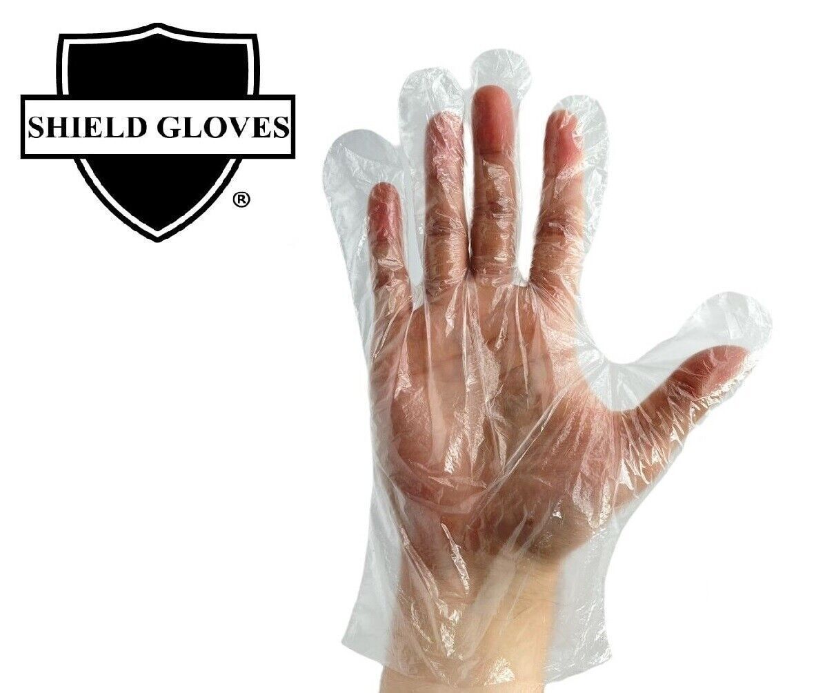 100-2000 Clear 2 Mil TPE Vinal Food Service Cleaning Disposable Gloves