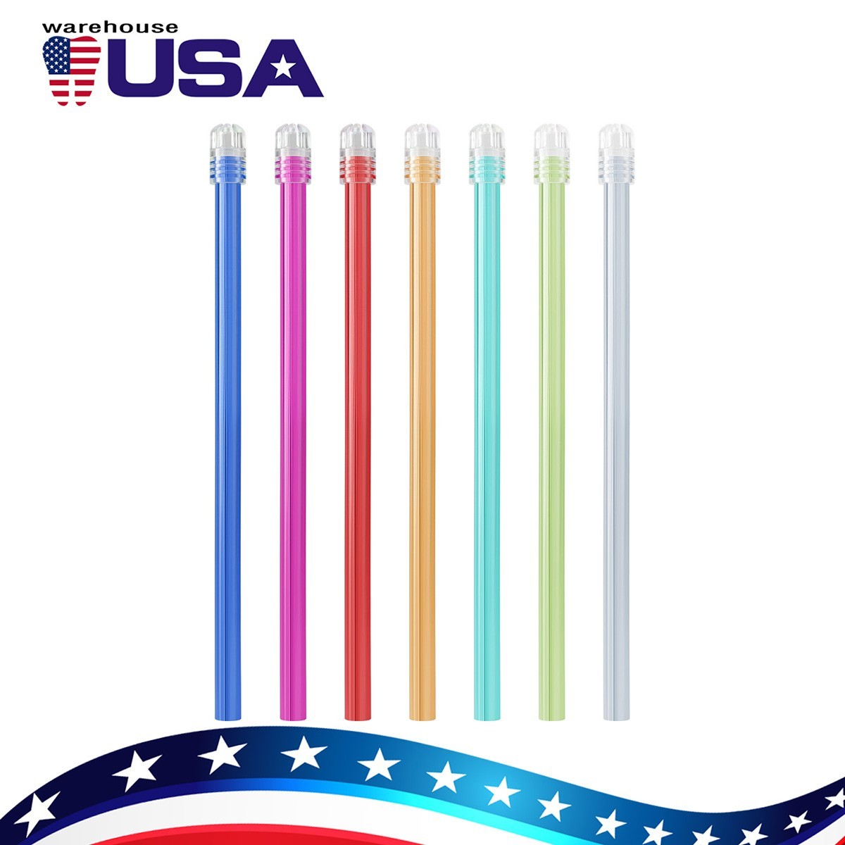 500PCS Ejectores de saliva dental Puntas claras Colores variados Disposable