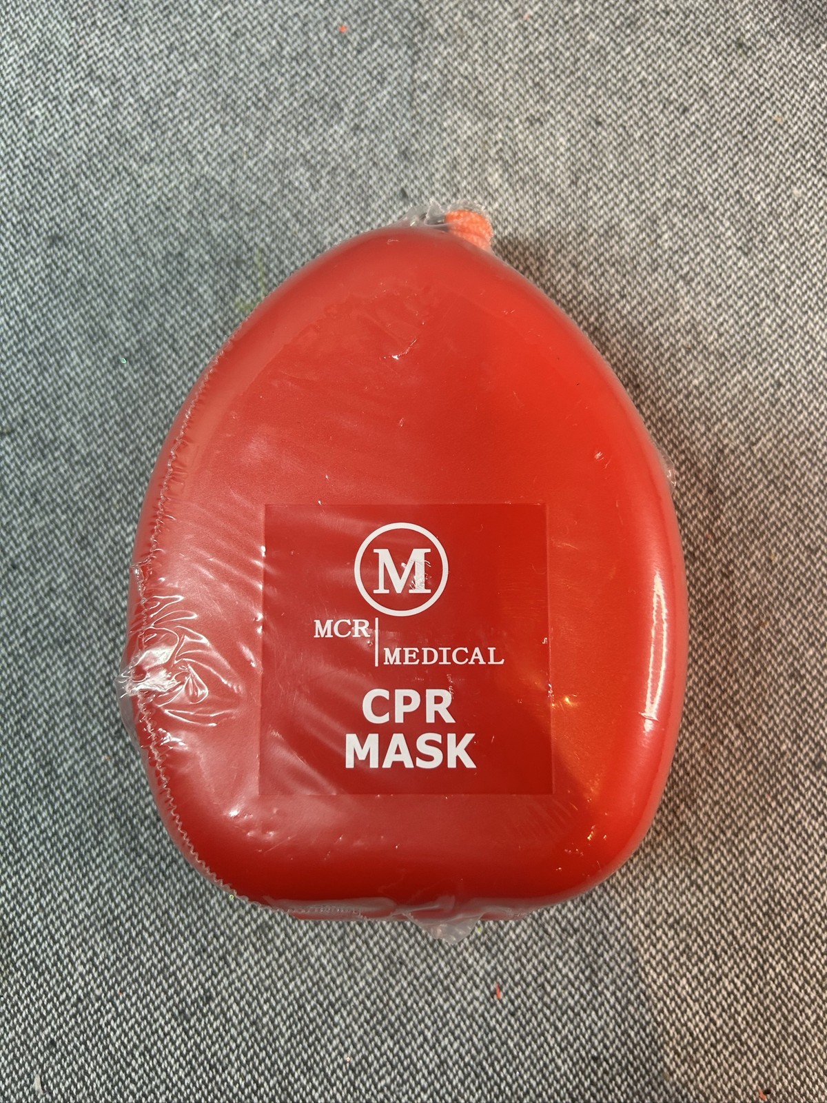 MCR Medical CPR Mask Red Adult Rescue Pocket Resuscitator 1-Way Valve