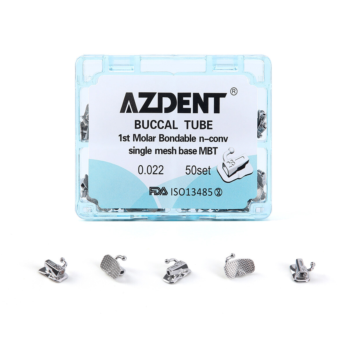 Dental Orthodontic Buccal Tubes 1st 2nd Molar Roth/MBT 022 018 Bondable Non-Conv