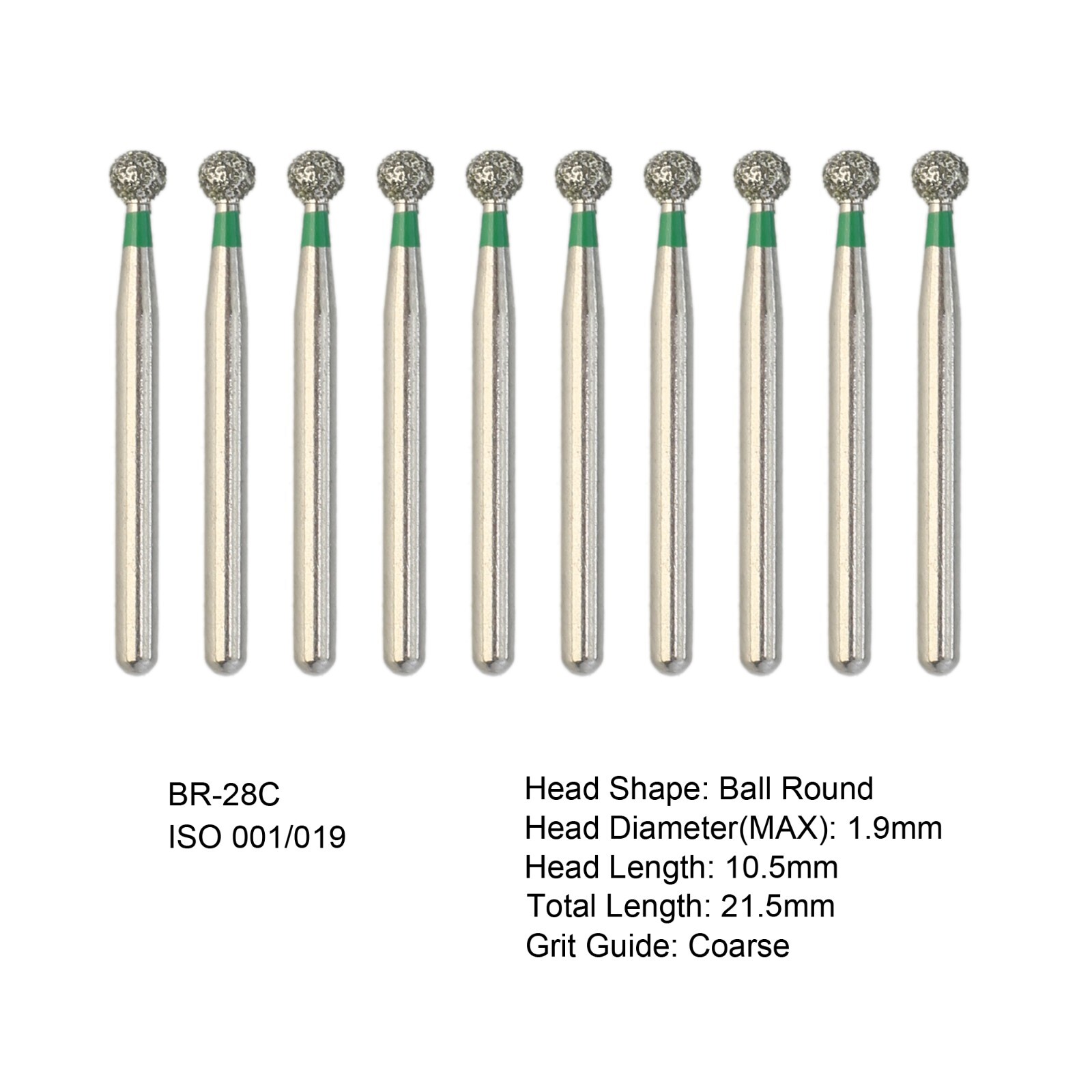 Dental Diamond Bur FG High Speed Bur Pear Round Taper 830 856 850 Chamfer Coarse