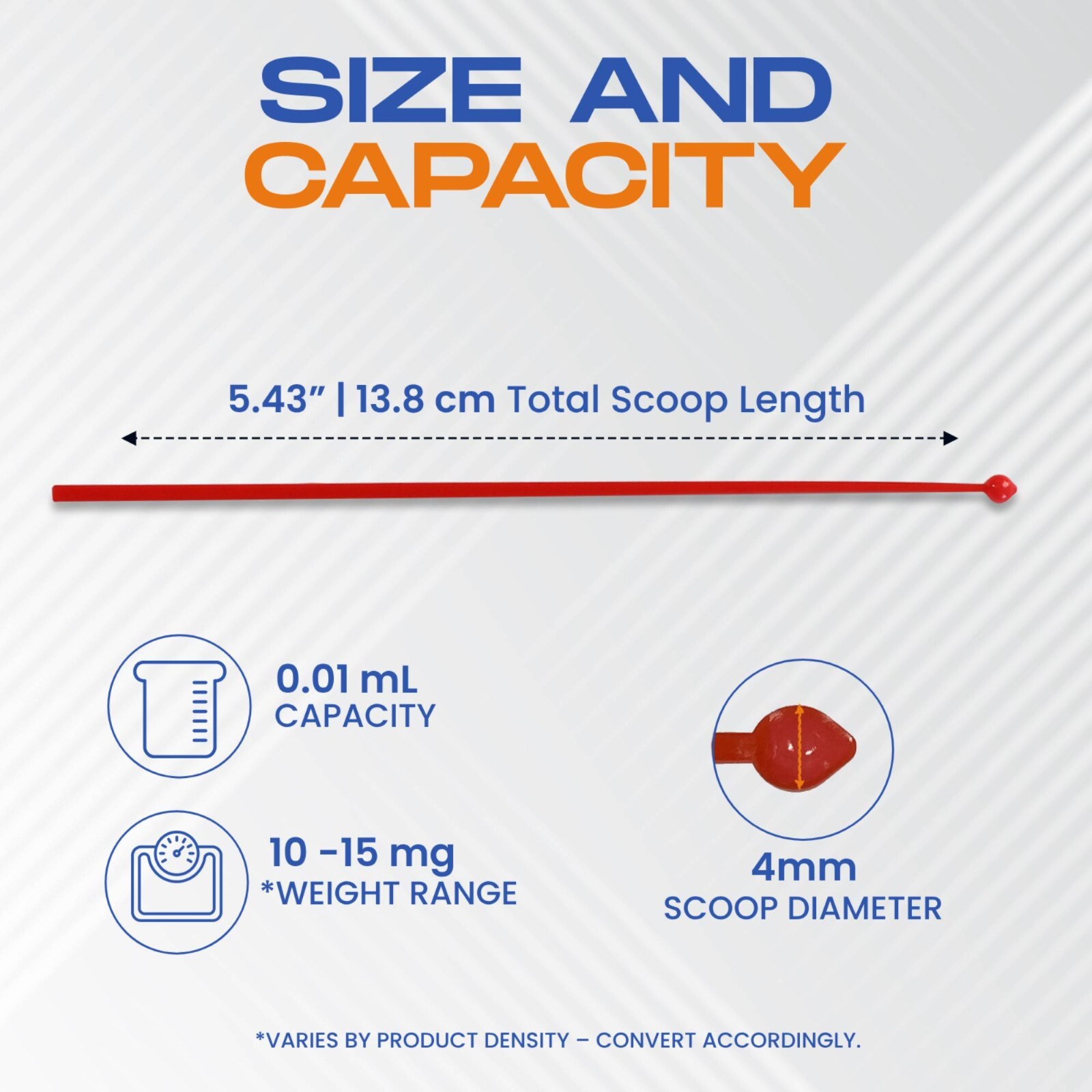 Micro Scoops 10 – 15 mg (Powder City) Milligram Measuring Spoons 100 Count