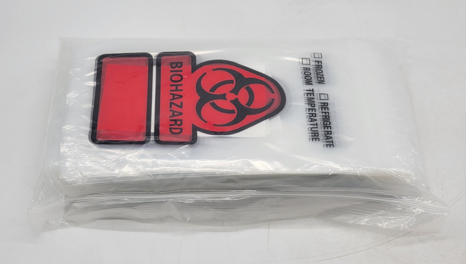 500/Case Fisherbrand 6×9 Biohazard Specimen Transport Bags Light Duty 01-800-05