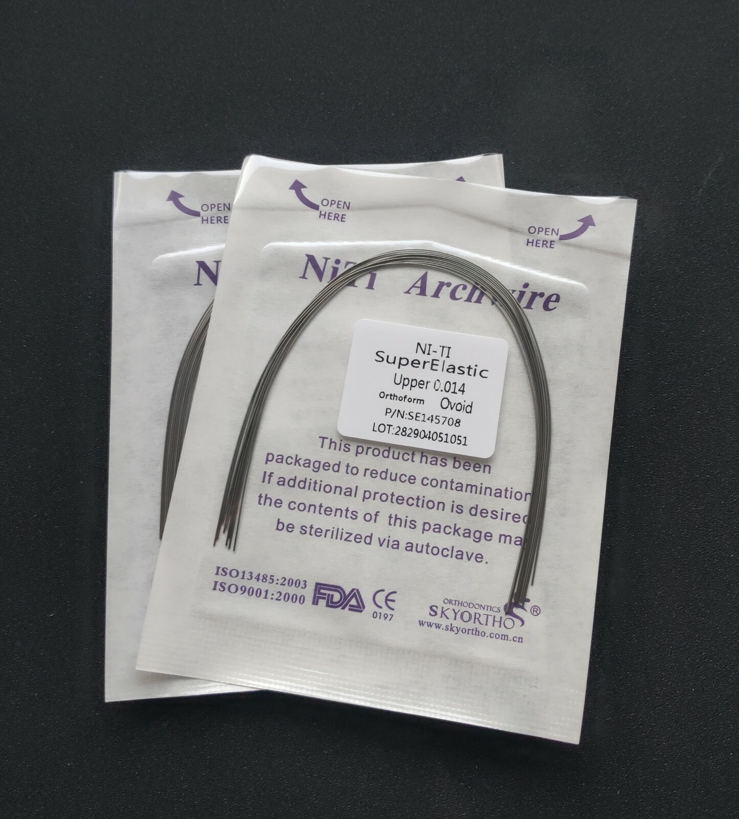 50Packs Dental Orthodontic Super Elastic NITI Arch Wire Round Oval Ovoid/Natural