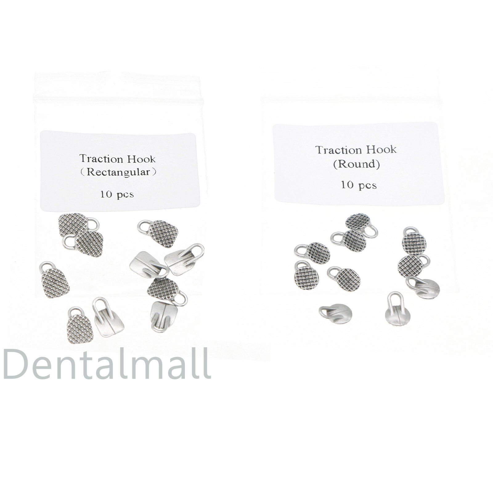 100pcs Dental Orthodontic Traction Hook Bondable Round Rectangular Type 10 Bags