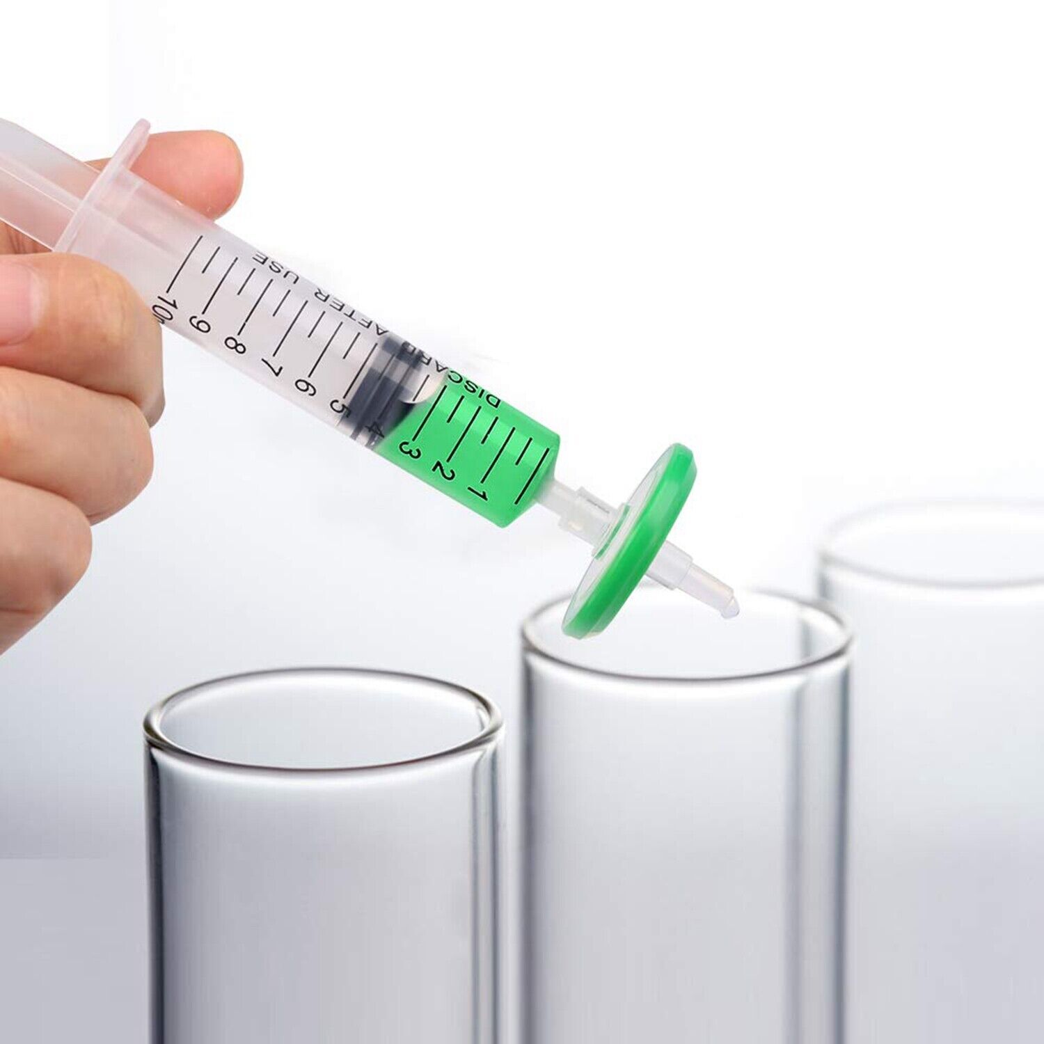 100PCS PES Membrane Syringe Filter 25mm 0.22μm Non-sterile HPLC Hydrophilic