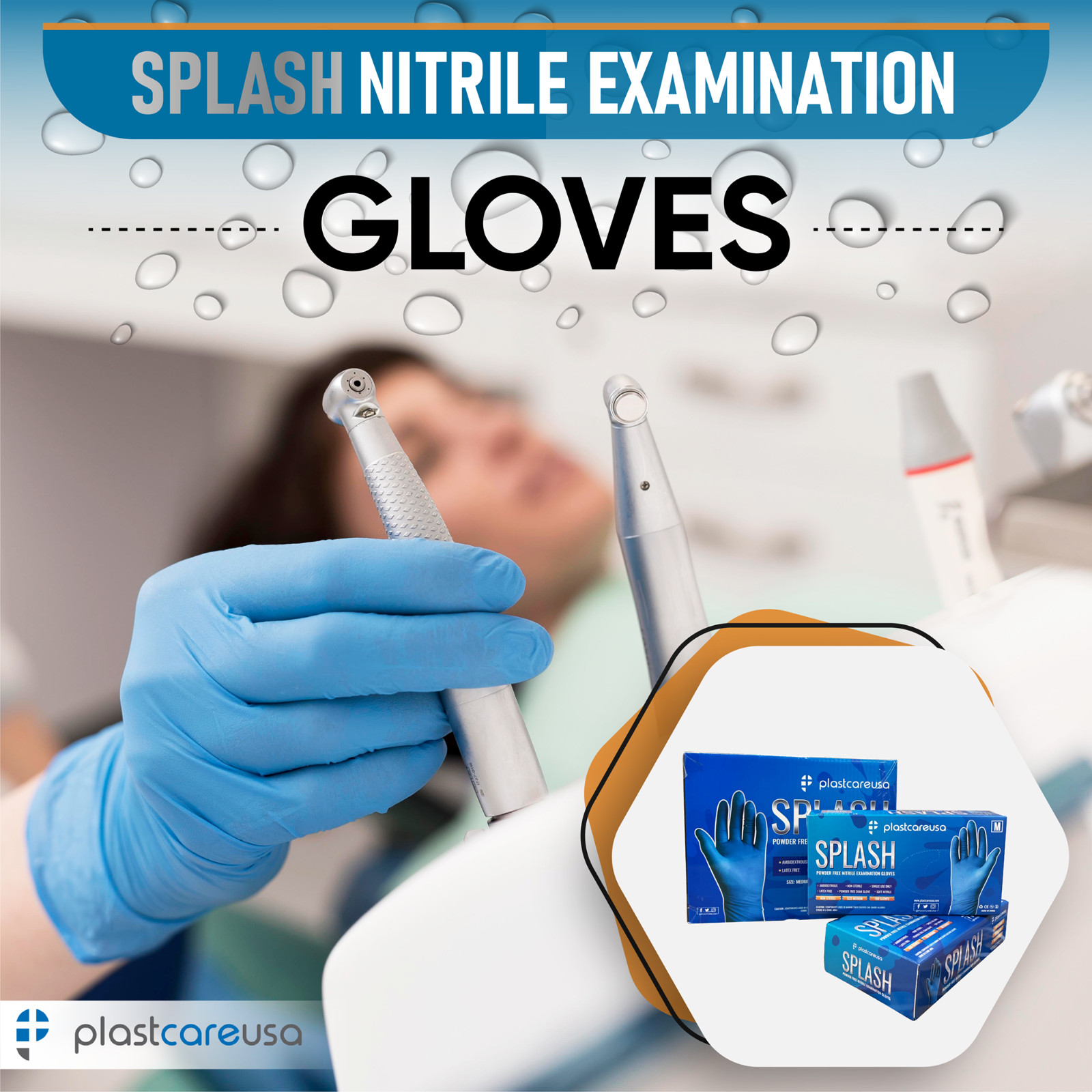 Blue Nitrile Exam Gloves – Various Sizes – Powder & Latex Free (Medical Grade)