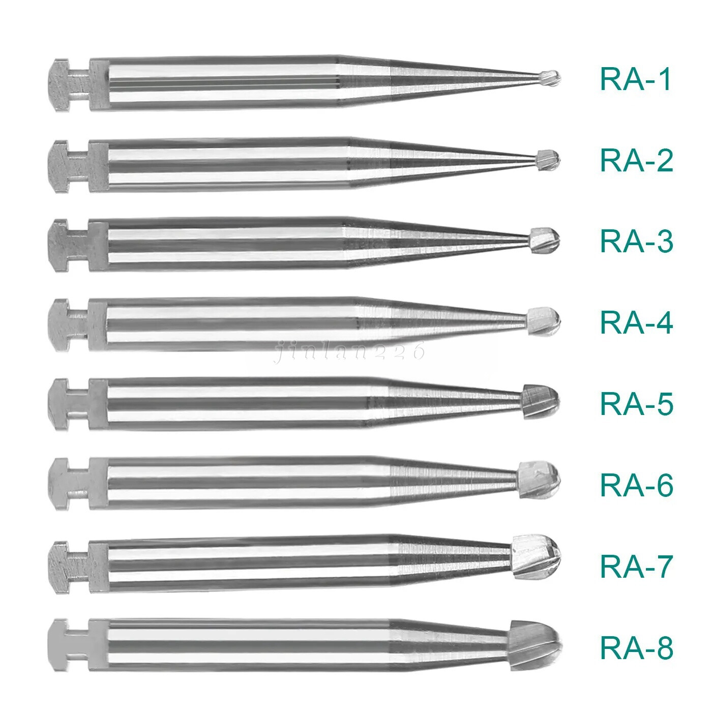 1-10 Dental Low Speed Contra Angle Bur Round Ball Tungsten Carbide RA