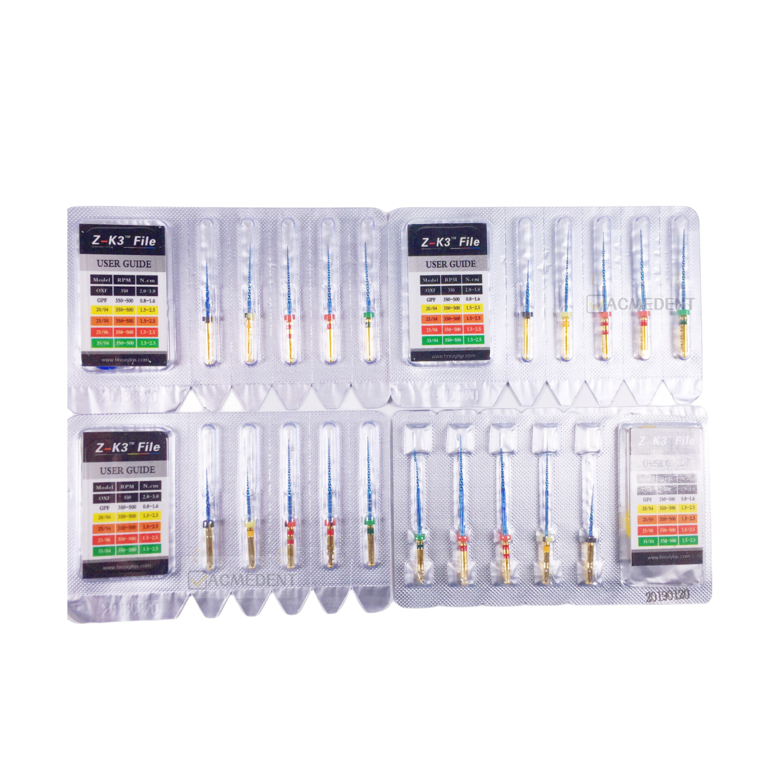 Dental Endo Z-K3 Root Canal NiTi Hot Memory Files Thermal 21/25/28/31mm Assorted