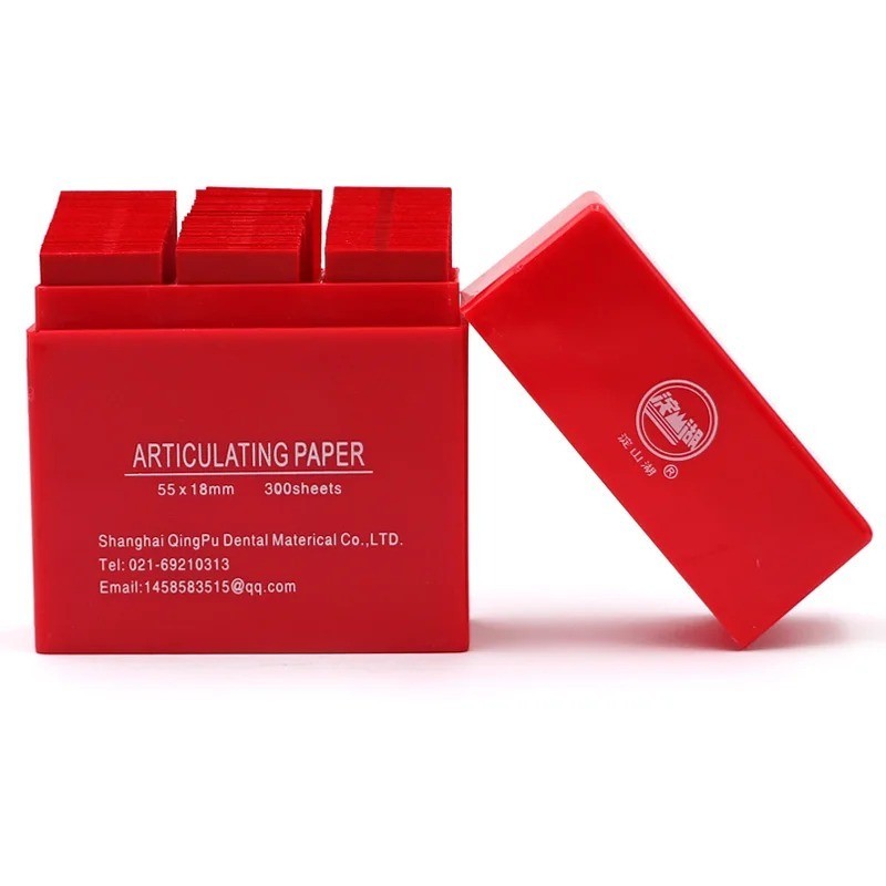 300 Hoja/ caja Dental Dentista Papel Articulado Tiras Azules Herramienta Dientes