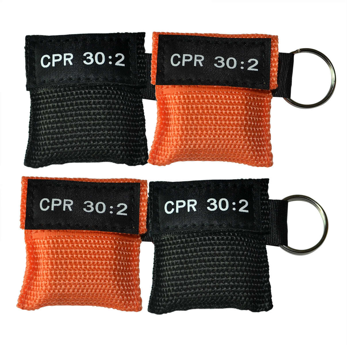 300pcs CPR Mask Random Color Keychain Pouch One-way Valve Respirater First Aid