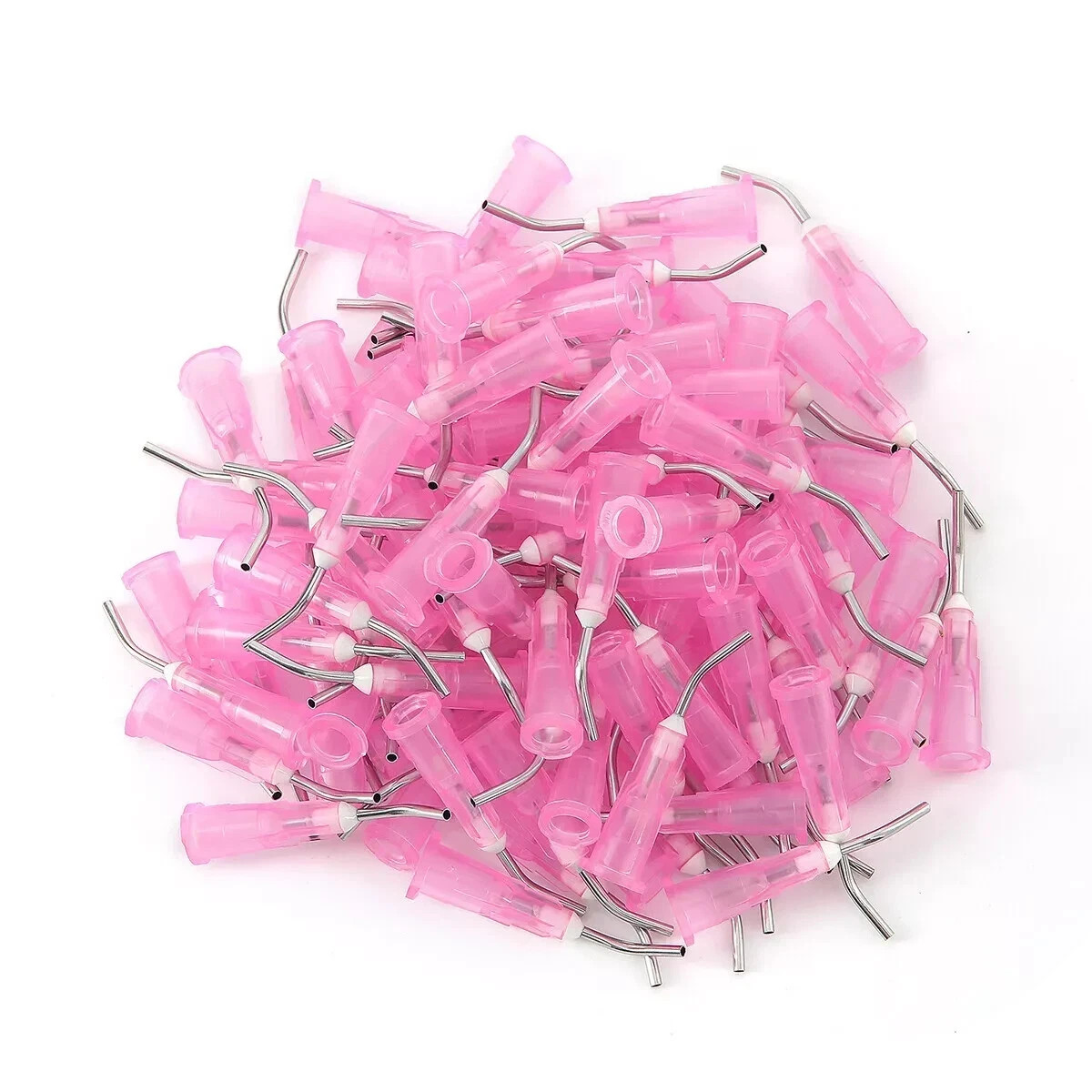 100Pcs Dental Composite 18-25G Irrigation Pre Bent Needle Dispensing Syringe