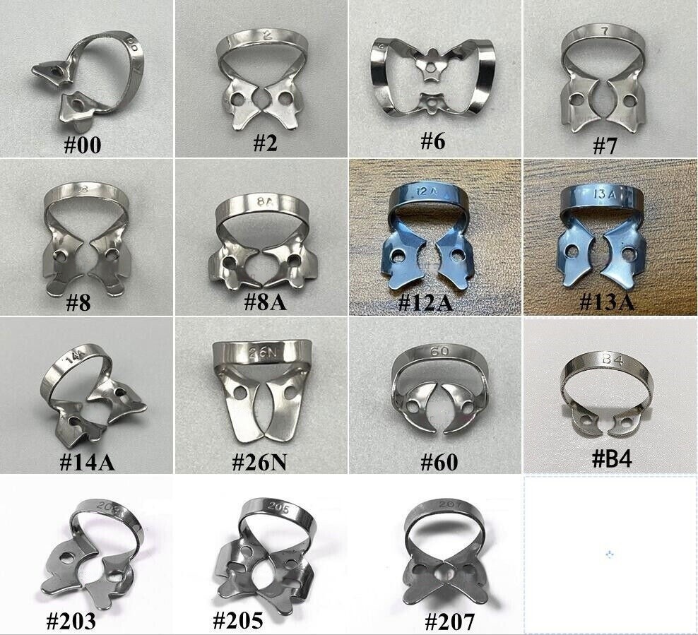 Dental Rubber Dam Clamps Stainless Steel Endodontic Instruments Surgical Clamp
