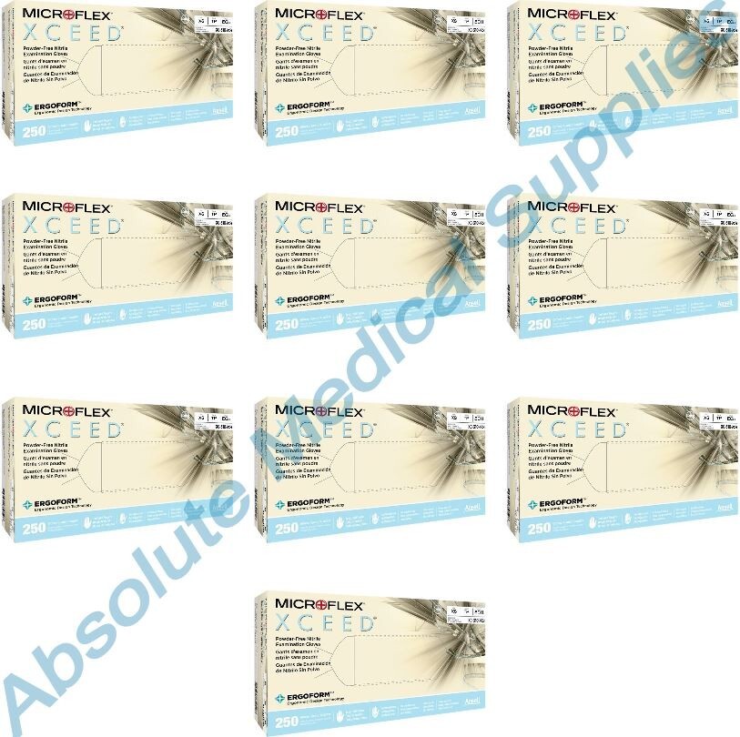 *2,500-Gloves* Microflex XCEED Powder-Free Nitrile Medical X-Small XC-310-XS