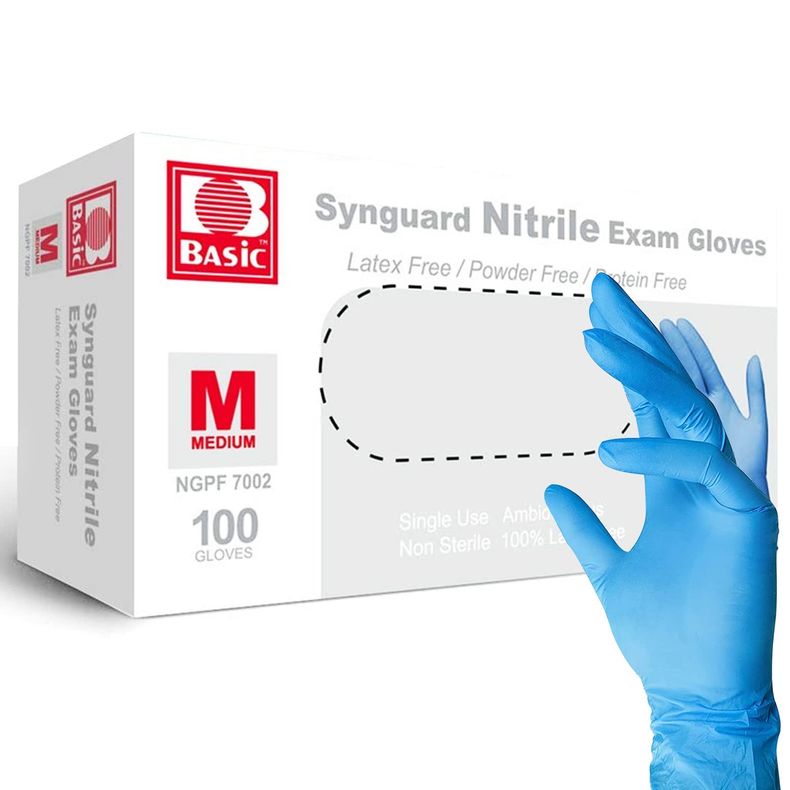 Medical Blue Nitrile Exam Gloves – Latex-Free & Medium(Pack of 1000),