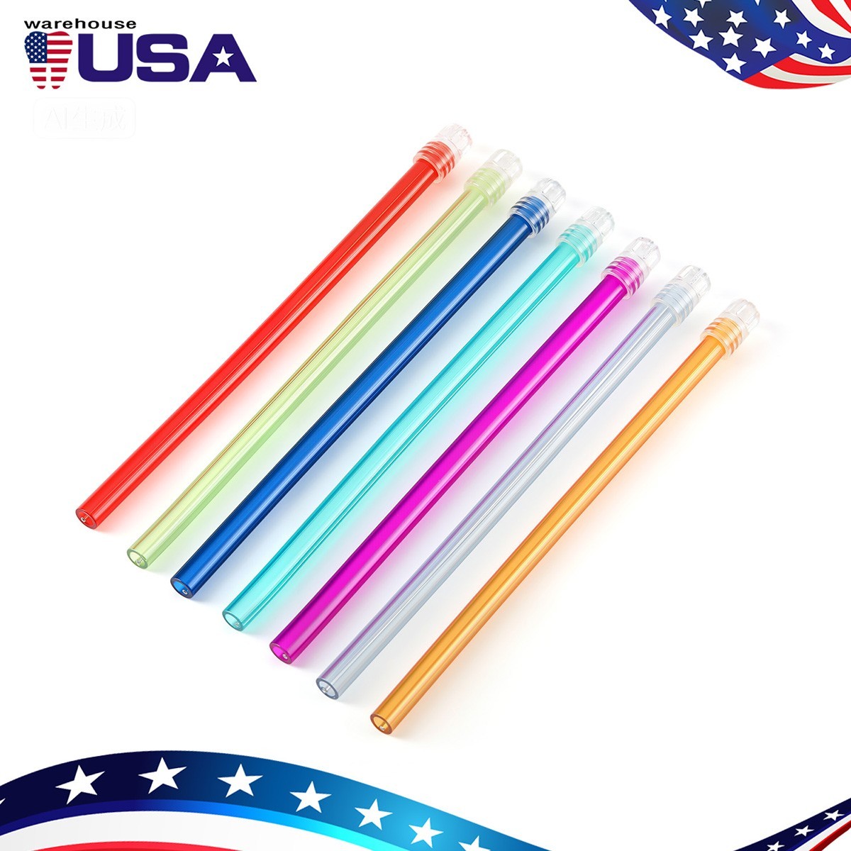 500PCS Ejectores de saliva dental Puntas claras Colores variados Disposable