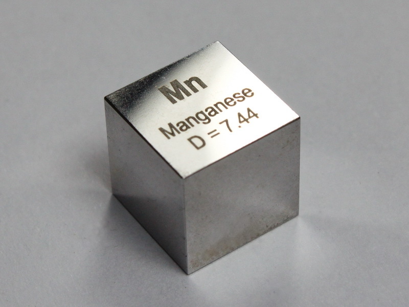 Manganese density cube ultra precision 10.0×10.0x10.0mm – 99.5% purity