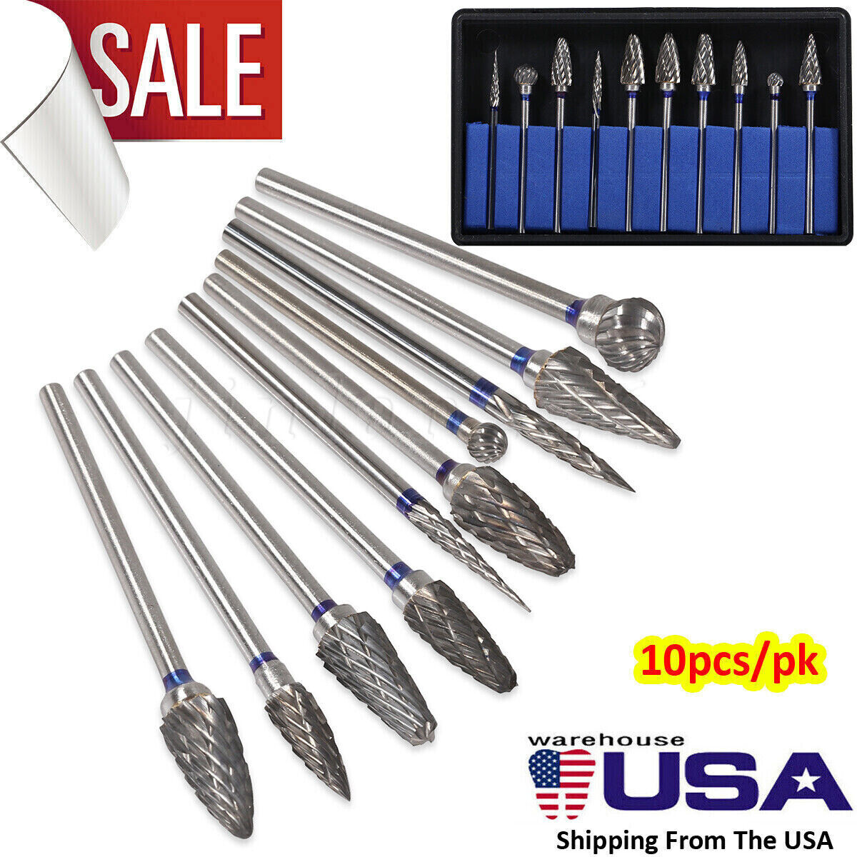 2.35mm Tungsten Carbide Tungsten Steel Dental Burs Lab Tooth Drill Marathon
