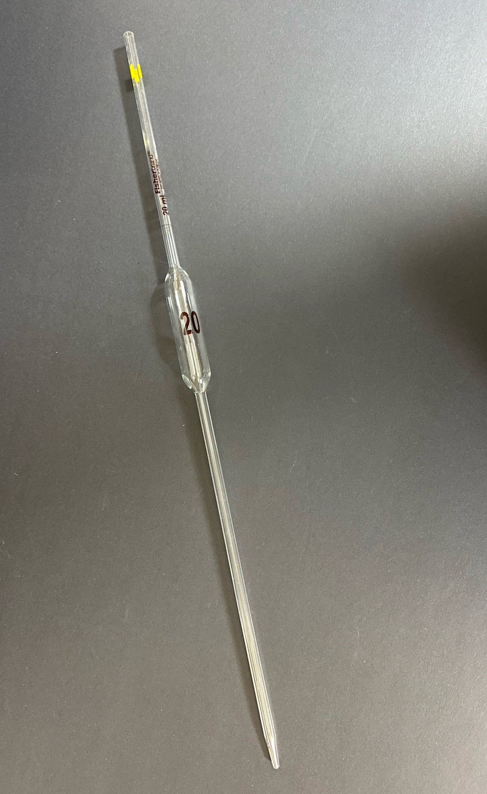 Fisherbrand 20 mL Glass Pipette #13-650N Reusable Volumetric