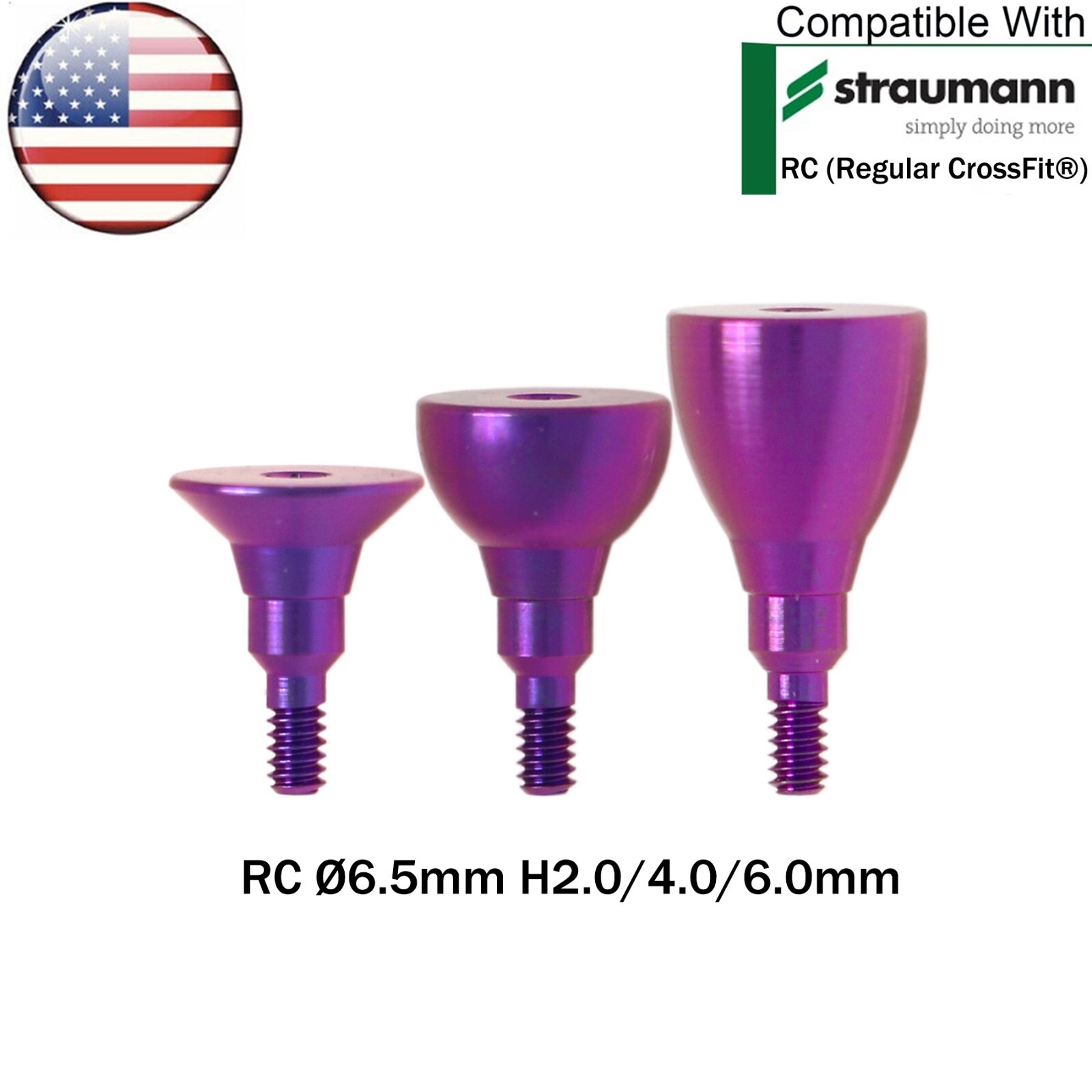 US Dental Straumann NC/RC Healing Abutments Conical Closure Cap Fit ITI BL/BLT