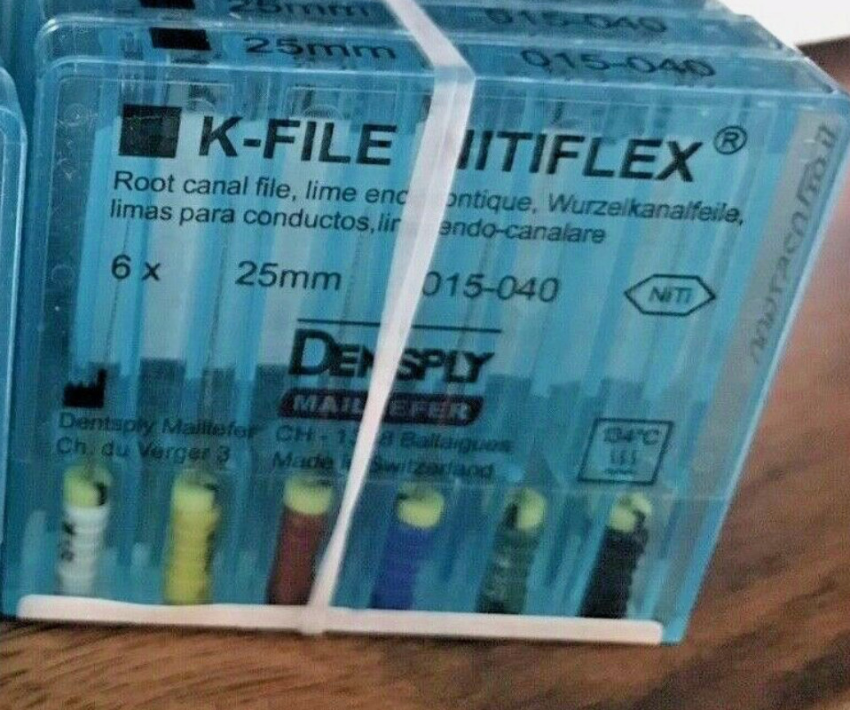Dentsply K-File Nitiflex NiTi Flexible Endo Root Canal Files (1 pack) Asst 25mm