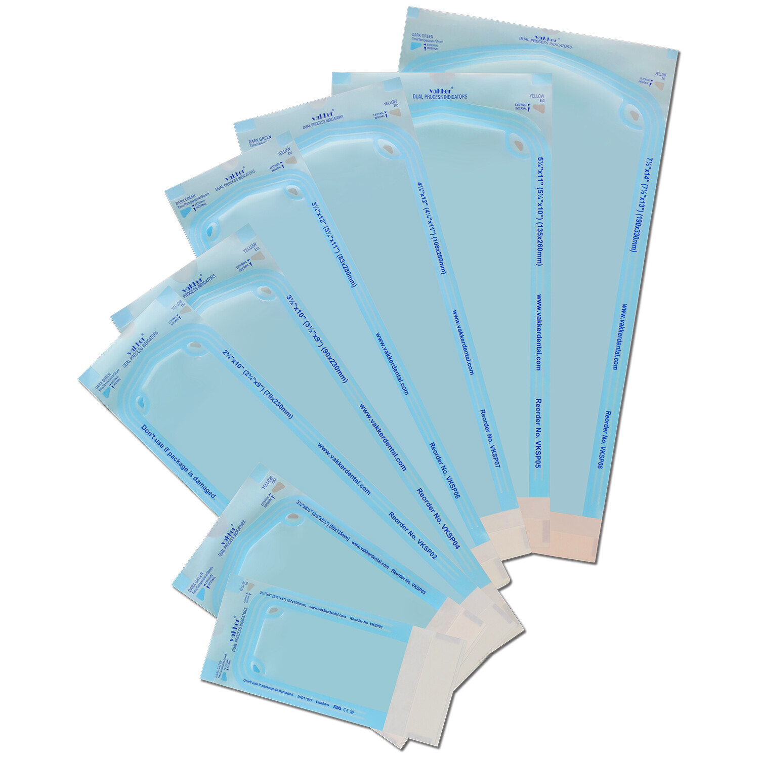 2.75″ x 10″ Dental Self Sealing Sterilization Pouches Autoclave Sterilizer Bag