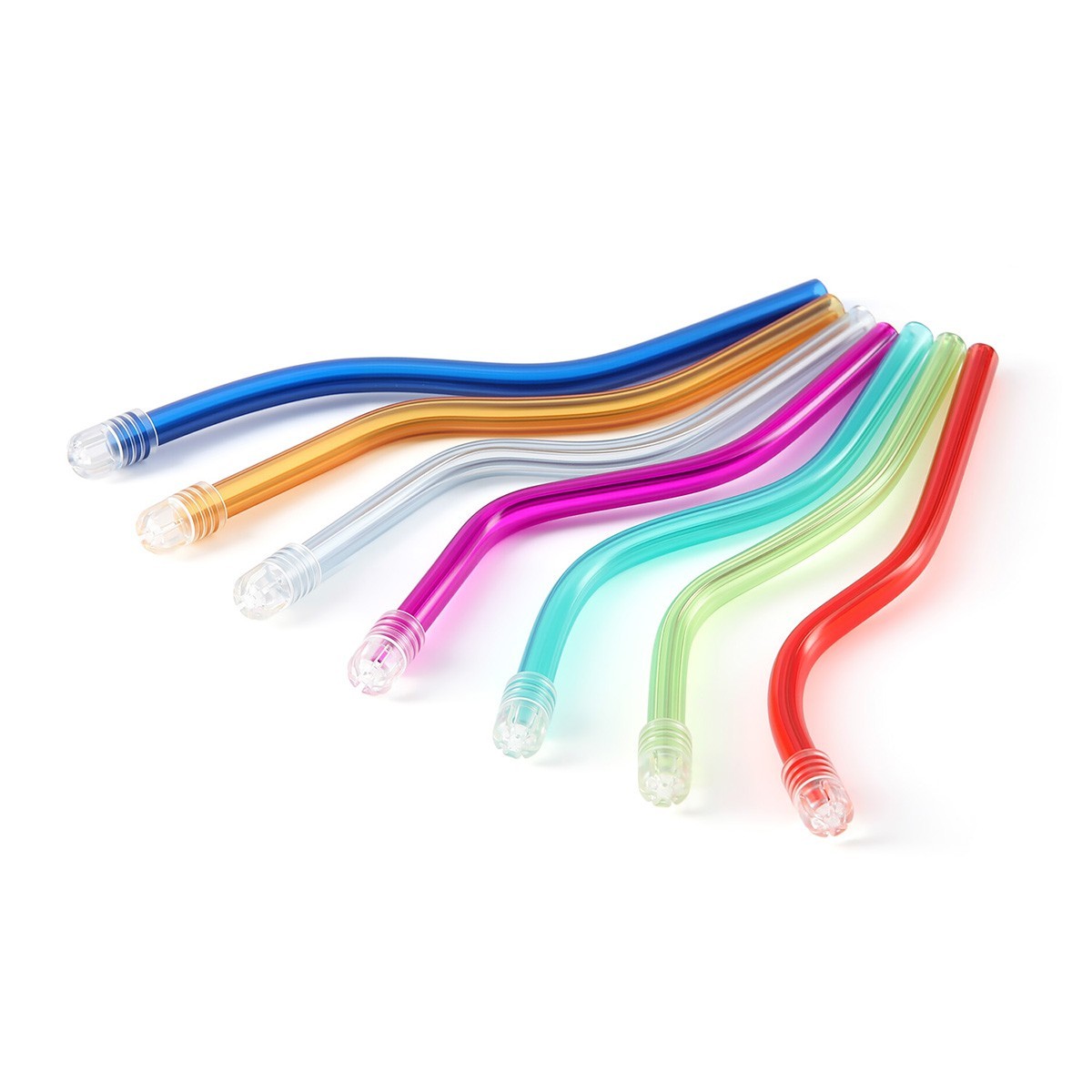 500PCS Ejectores de saliva dental Puntas claras Colores variados Disposable