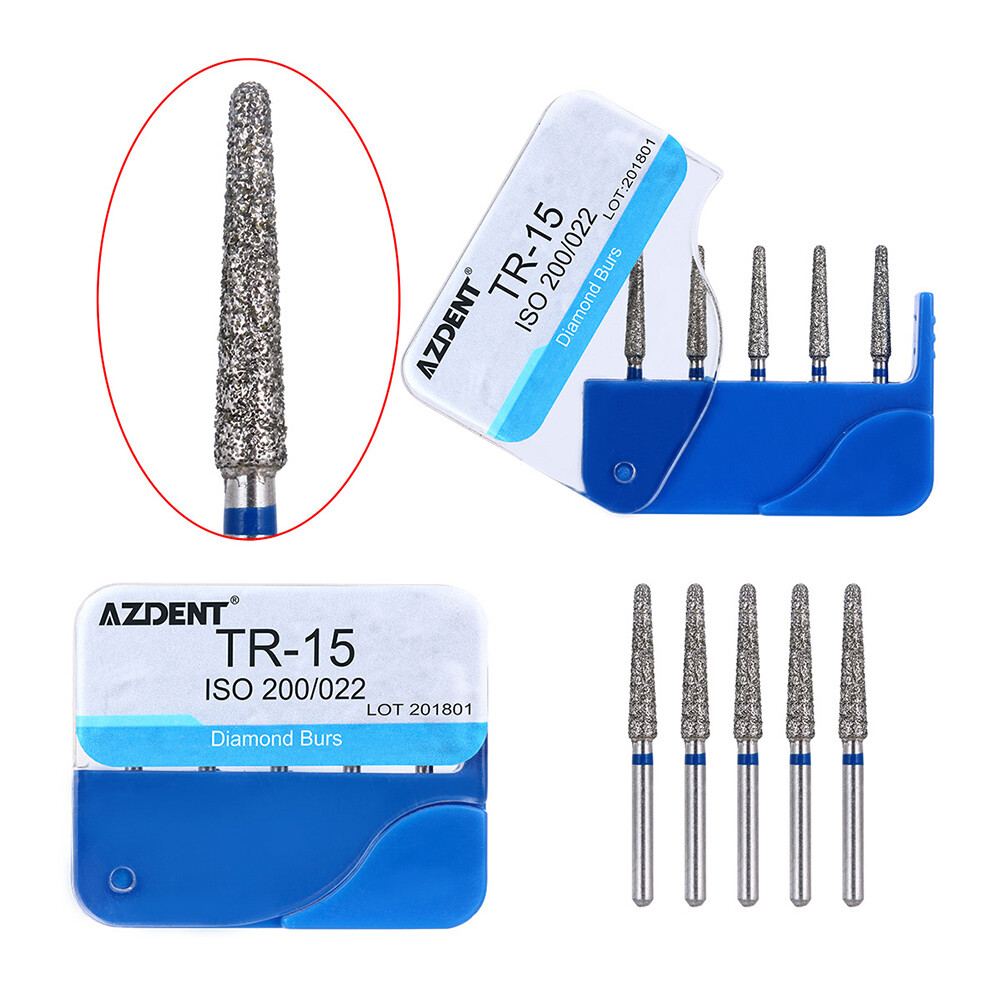 AZDENT 100Pzas Dental Fresas Dentales de Diamante FG Mezclado 20 Tamaño
