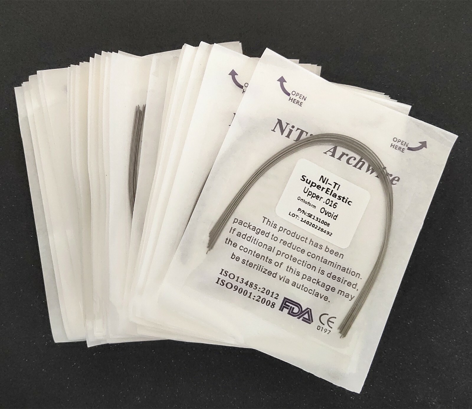 50 Packs Dental Orthodontic Super Elastic Wire Niti Round Arch Wires Ovoid Form