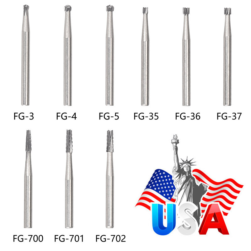 Dental Tungsten Steel Burs For High Speed Handpiece FG7901 FG7902 FG7406 FG7408