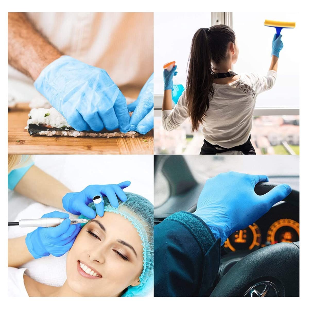 Basic Medical Synmax Vinyl Exam Gloves – Latex-Free & Powder-Free Disposable Glo