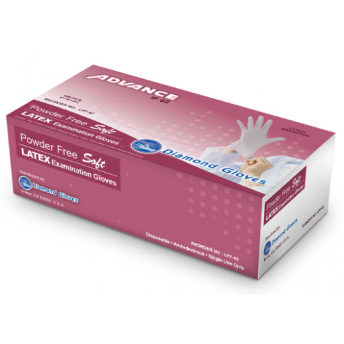 Diamond Glove – Advance Latex PF Exam Gloves 1000 pcs (1 Case of 10 Boxes)_LPF62