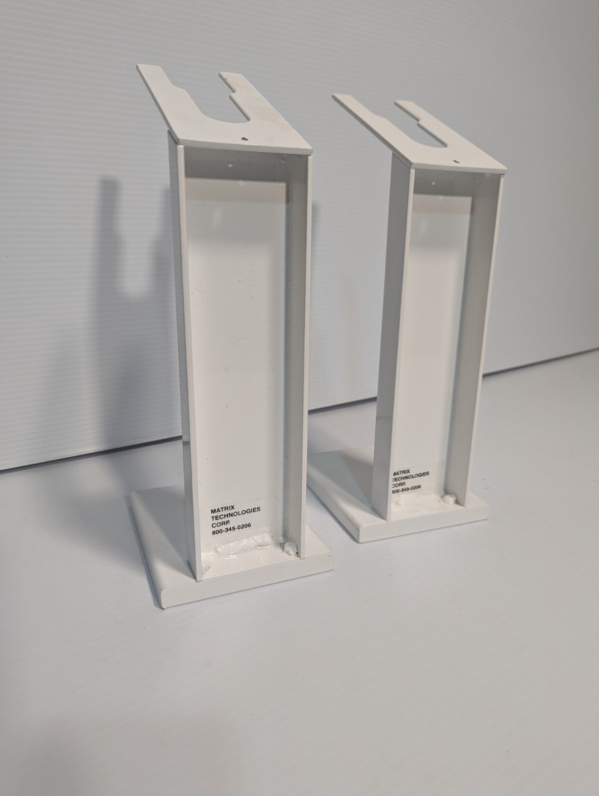 Lot of 2 MATRIX Technologies Hand Held Pipette Metal Stand, White-Free Shipping