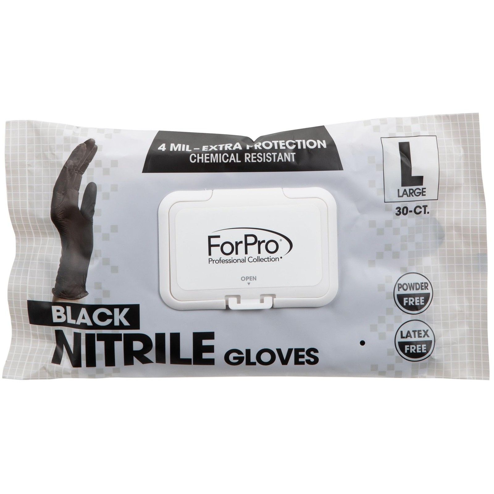 Large Black Nitrile Gloves 30 Count Disposable Food Safe Puncture Resistant