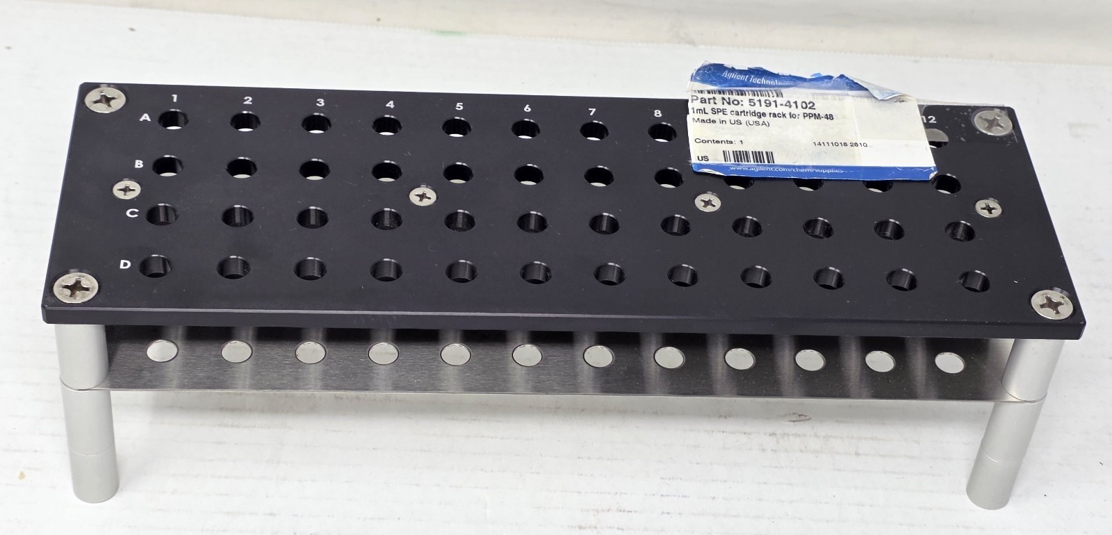 SPE cartridge rack 1 mL P/N 5191-4102 for PPM-48 Positive Pressure Manifold 48