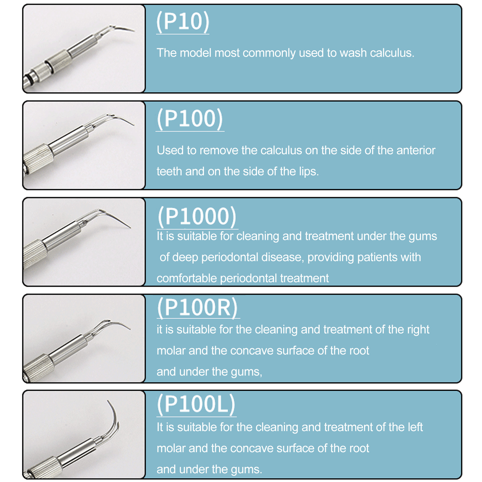 Inserts IF10 IF100 IF1000 P10 P100 Scaler Tip Dental Insert 30K/25K Tips Top